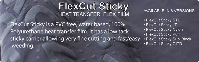 FlexCut Sticky Heat Transfer Films